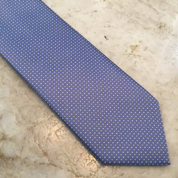 YASANTI BLUE PIN-DOT TIE - Picture 6 of 10